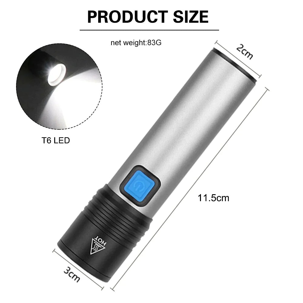 Rechargeable Emergency Flashlight/Torch | High Quality | 3 mode