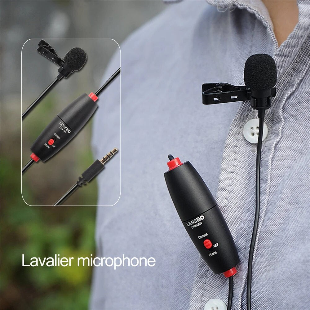 LensGo LYM-DM1 Lavalier Clip-On Collar Microphone | Original