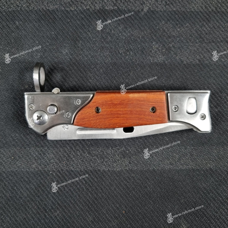 AK47 CCCP Steel Button Folding Knife | 3.6"/8.8"
