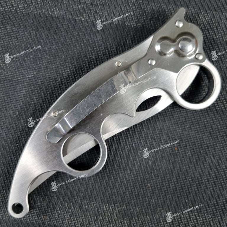 Stainless Steel Button Folding Knife | Ming Fa AS-100 | 3.9"/9.6"