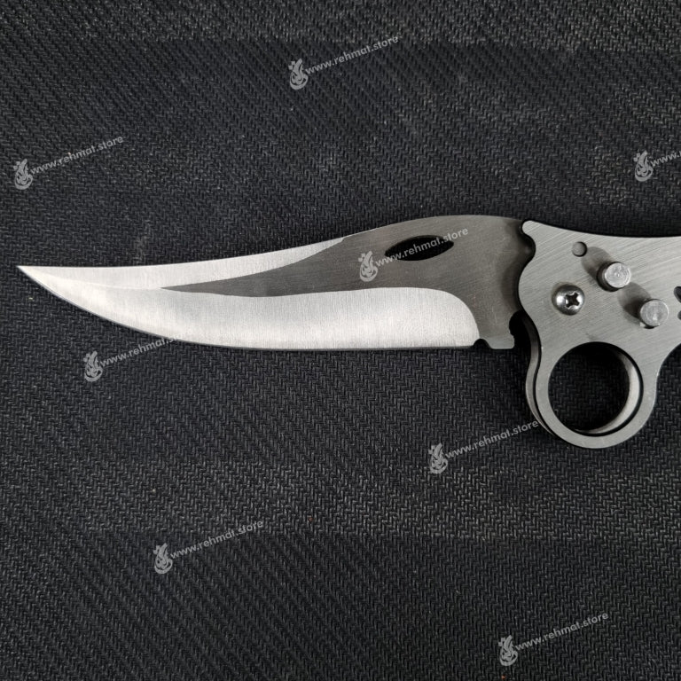 Stainless Steel Button Folding Knife | Ming Fa AS-100 | 3.9"/9.6"