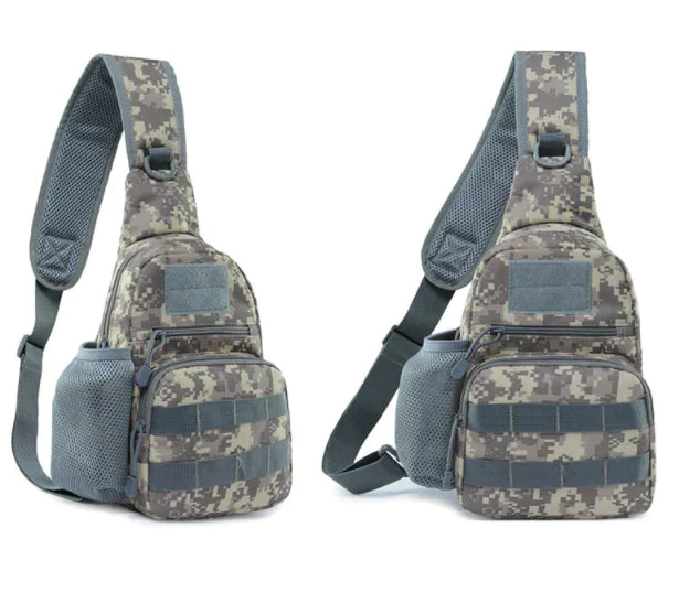Tactical Outdoor Chest/Shoulder Bag with Bottle Holder
