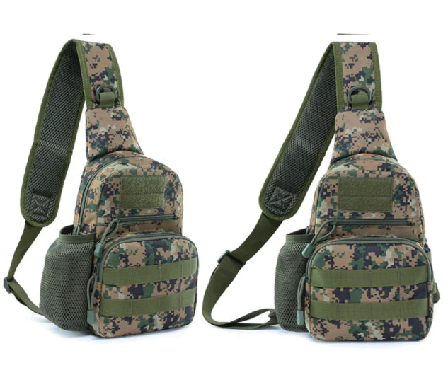 Tactical Outdoor Chest/Shoulder Bag with Bottle Holder
