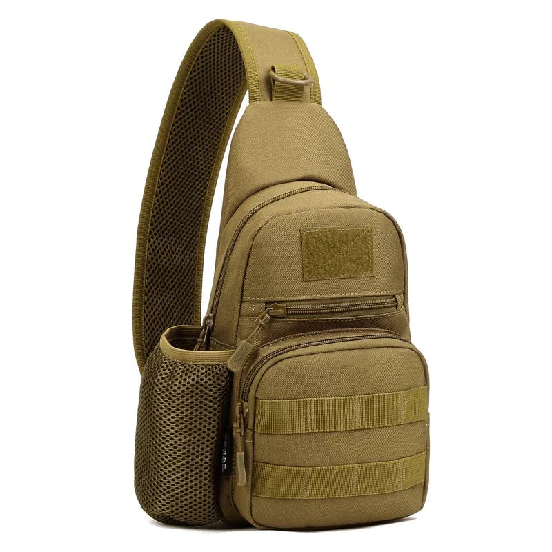 Tactical Outdoor Chest/Shoulder Bag with Bottle Holder