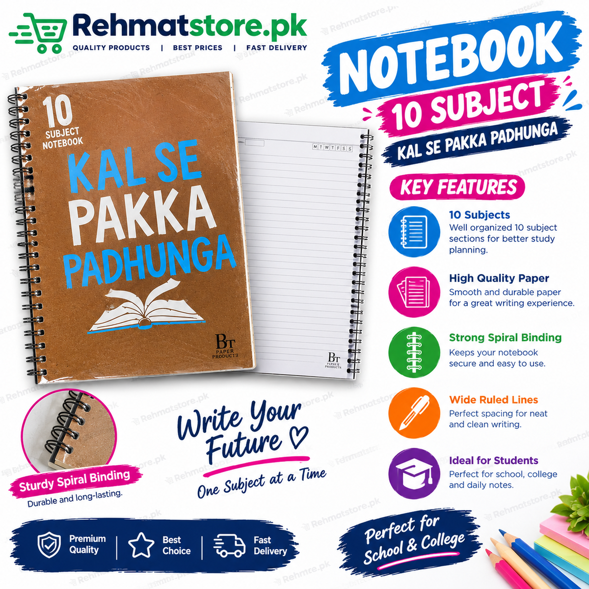Bt Subject Ring Note Book | Premium Quality