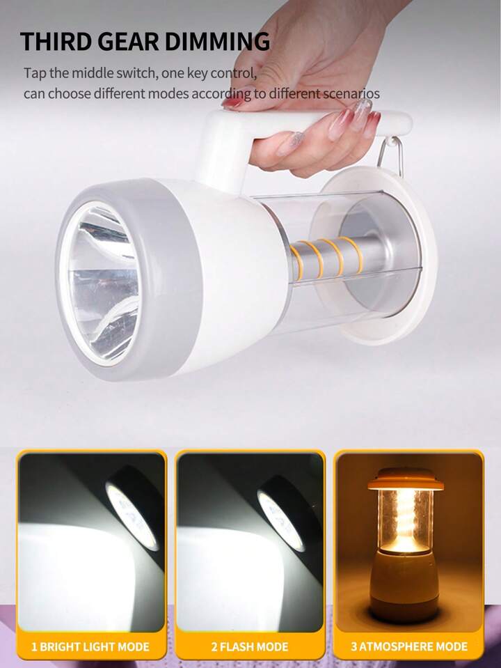 Rechargeable Outdoor Atmospheric Hand Lamp & Search Light