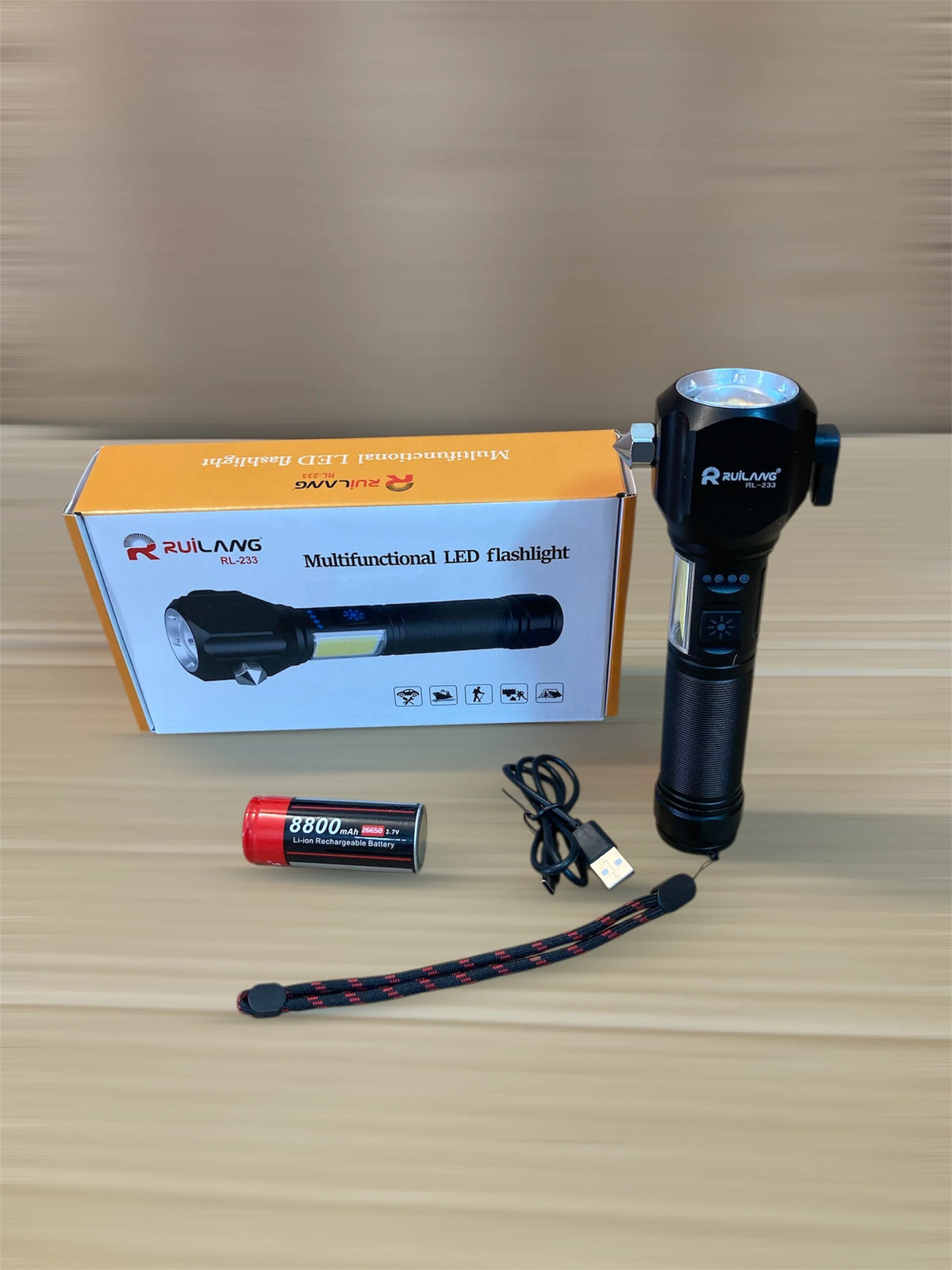Ruilang RL-233 Multifunctional LED Flashlight.