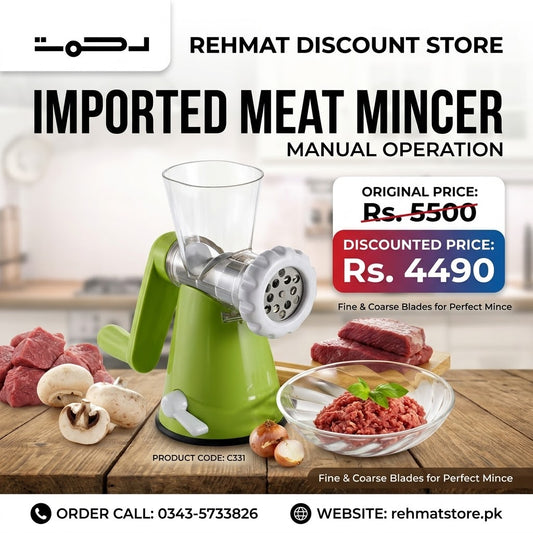 Imported Meat Mincer | Manual Operation |