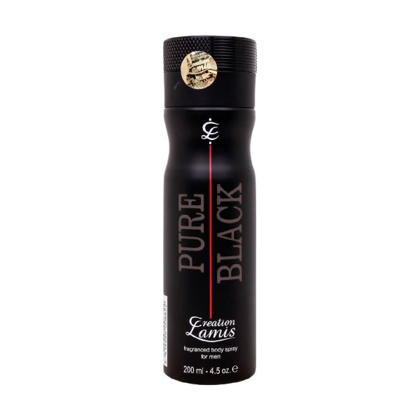 Creation Lamis Pure Black Fragranced Body Spray for Men | 200ml.