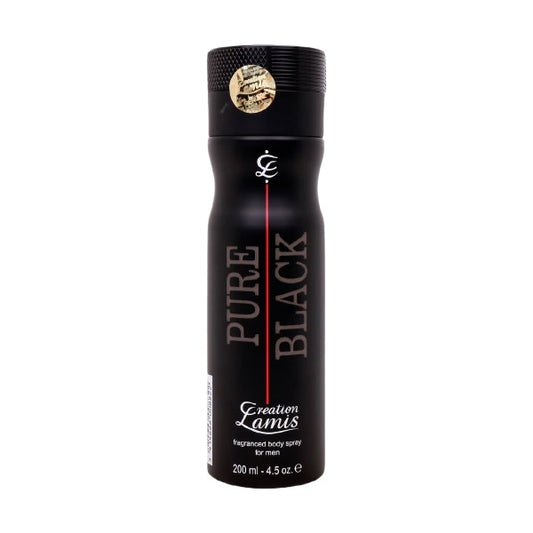 Creation Lamis Pure Black Fragranced Body Spray for Men | 200ml.