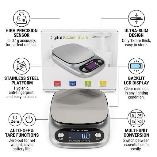 Digital Kitchen Weight Scale | Capacity: 10kg | Premium Dks