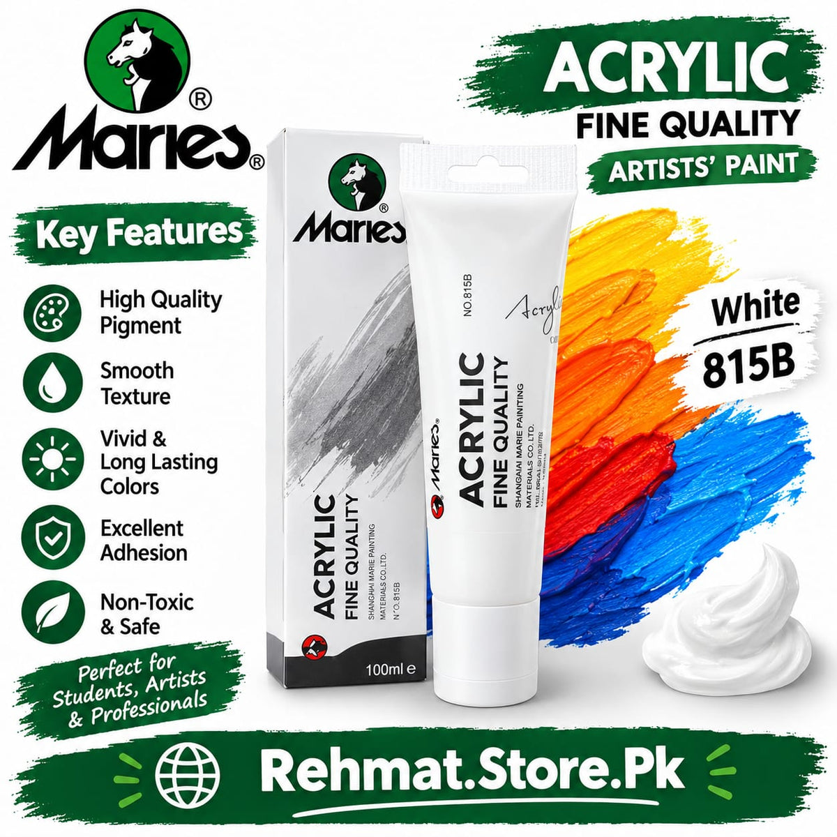 Maries Acrylic Col Tube 75ml |  One piece