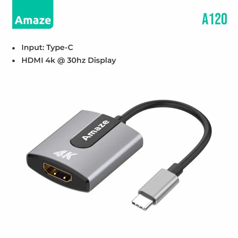 Amaze A120 Type C to HDMI 4k Adapter