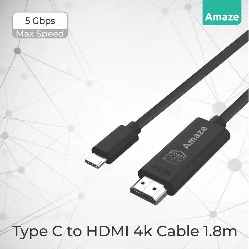 Amaze A140 Type C to HDMI 4k Cable 1.8m