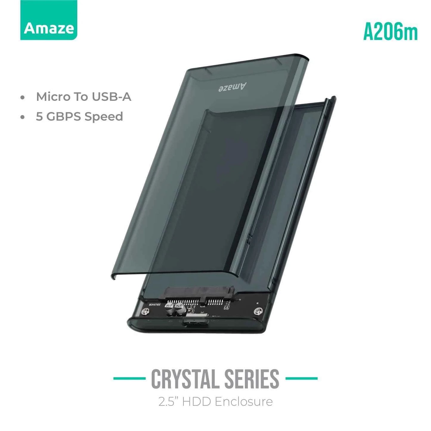 Amaze Phantom 2.5" HDD Case/Enclosure | Micro-B USB 3.0 | A206m