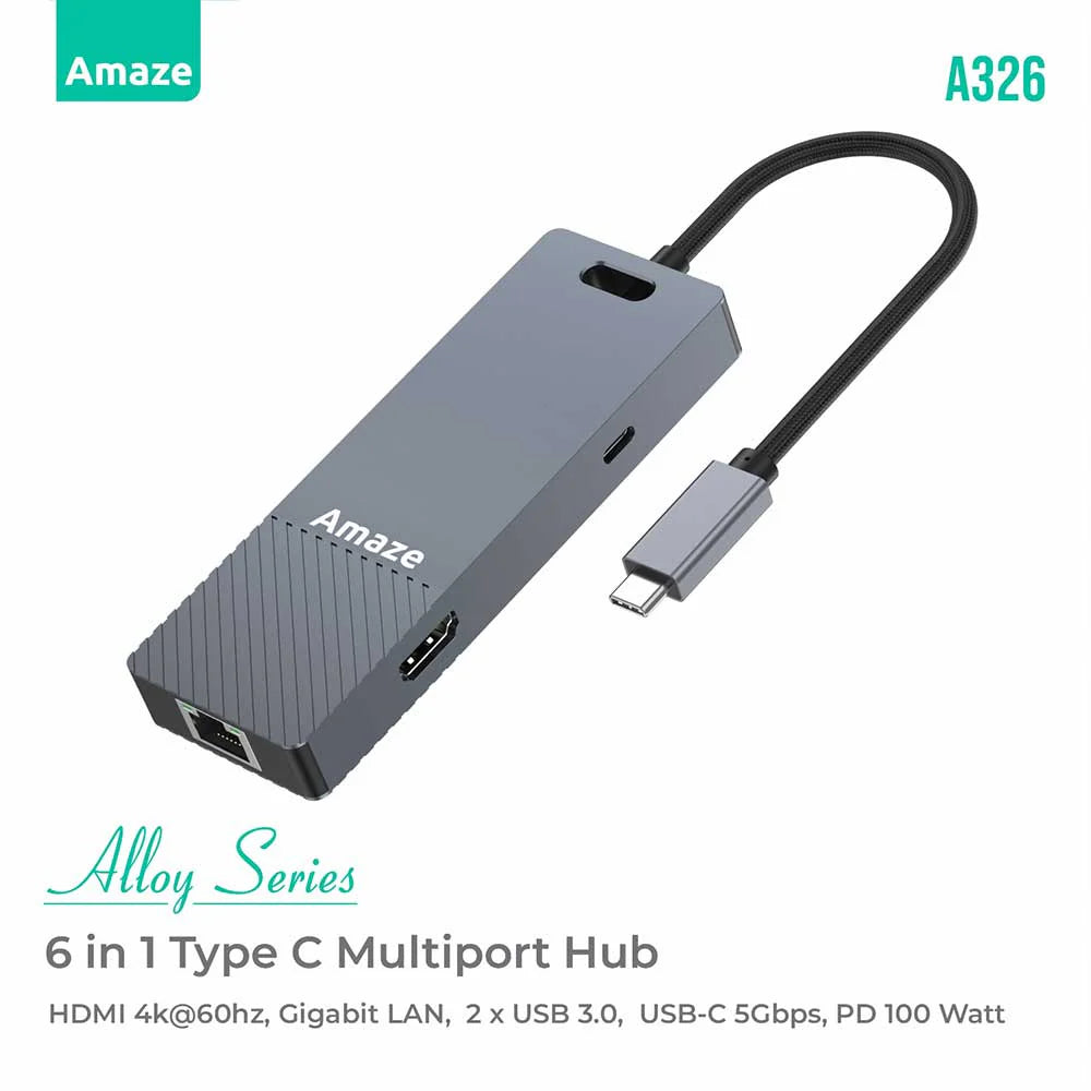 Amaze Type-C 6-in-1 Hub | A326