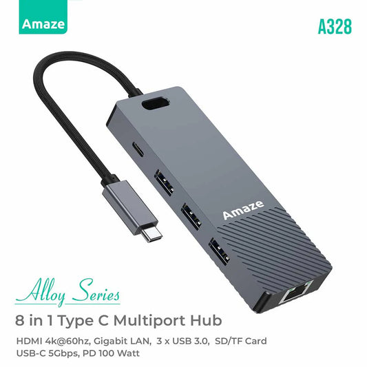Amaze Type-C 8-in-1 Hub | A328