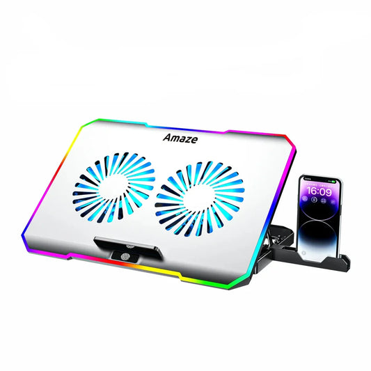 Amaze Dual Fan RGB Laptop Cooling Pad / Laptop Stand | A505