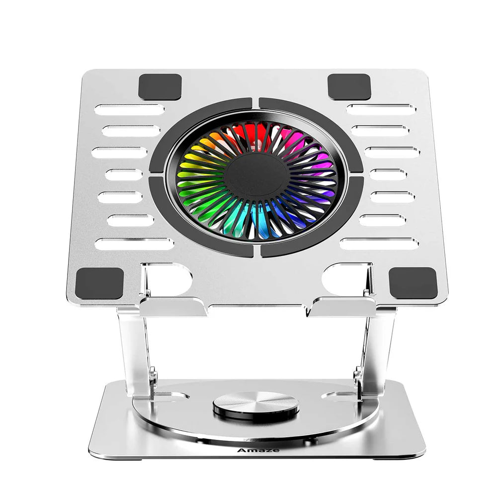 Amaze Single Fan RGB Aluminium Laptop Cooling Pad / Laptop Stand | A525
