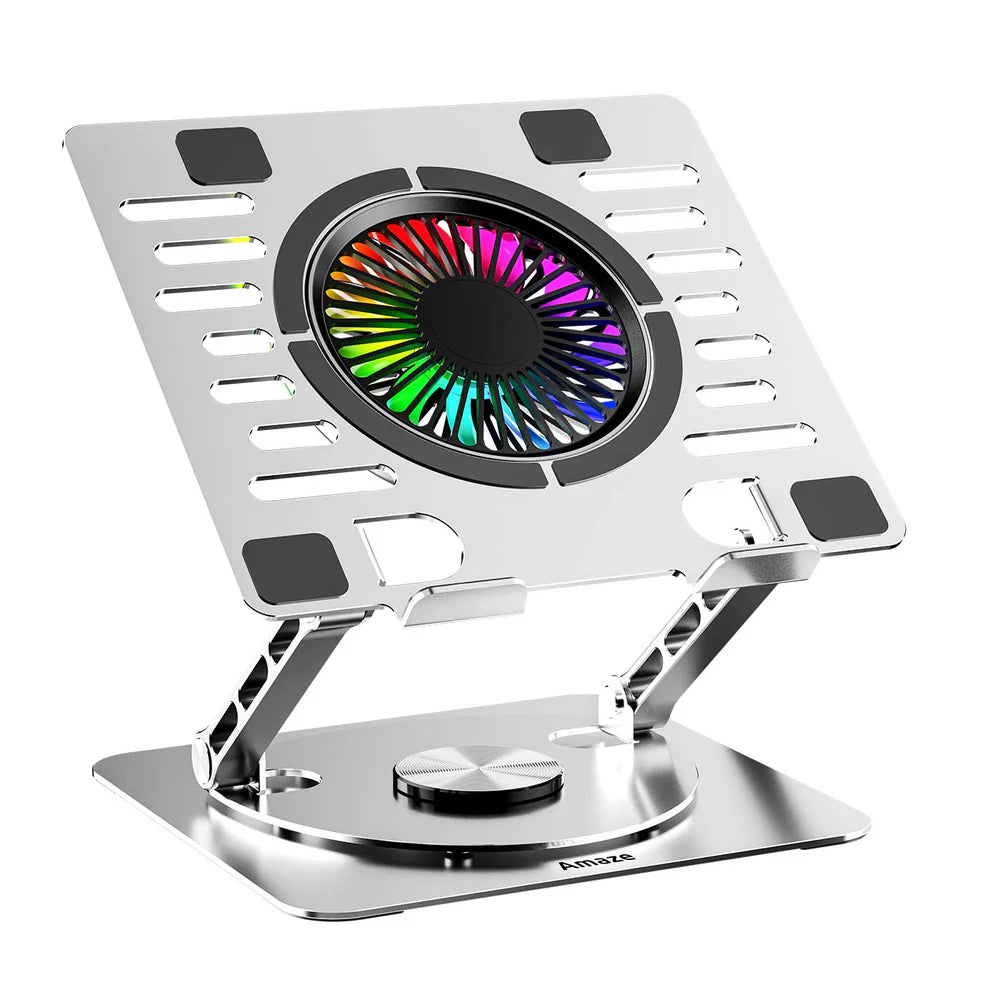 Amaze Single Fan RGB Aluminium Laptop Cooling Pad / Laptop Stand | A525