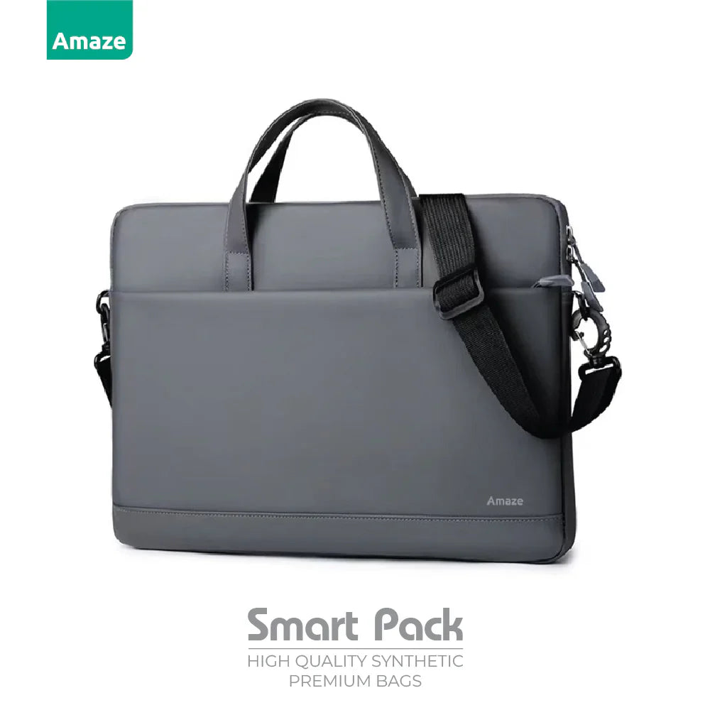 Amaze Smart Pack Synthetic Premium 15"-16" Laptop Bag/Sleeve | A905 | Black/Blue/Grey