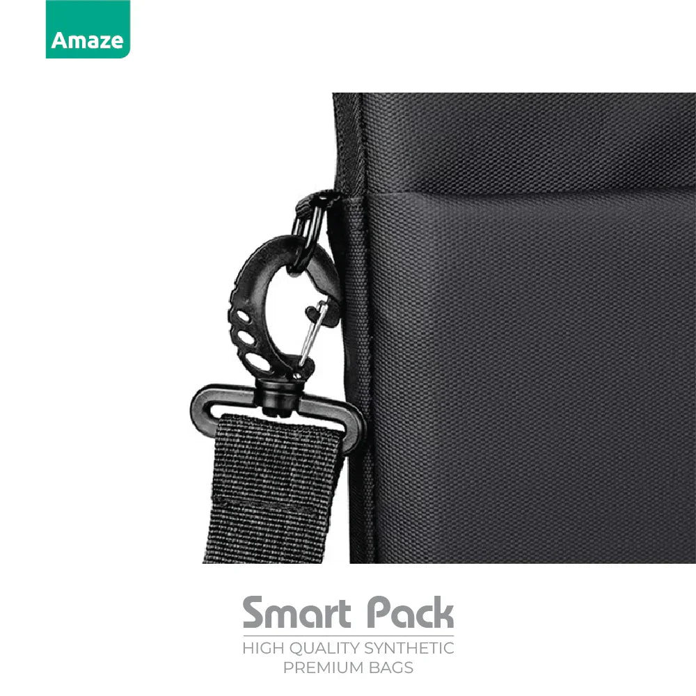 Amaze Smart Pack Synthetic Premium 15"-16" Laptop Bag/Sleeve | A905 | Black/Blue/Grey
