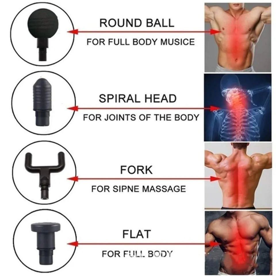 Blueidea Gun Massager 30W Type-C Rechargeable | BLD-740 | Red