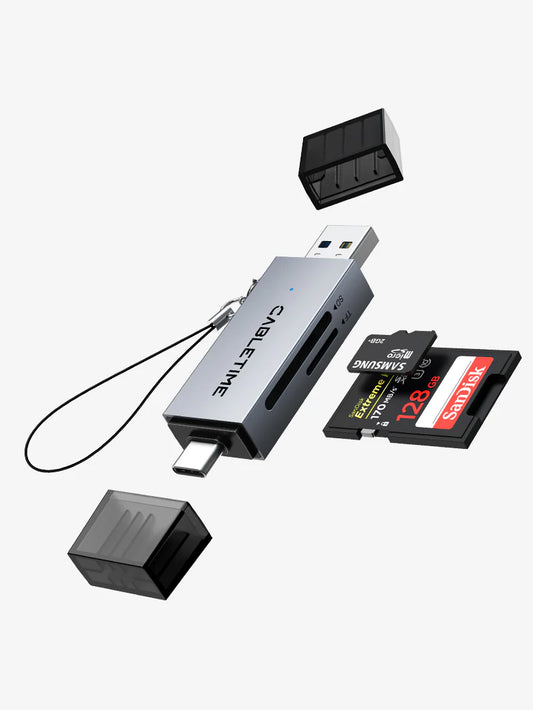 Cabletime 2-in-1 Card Reader | CD40G