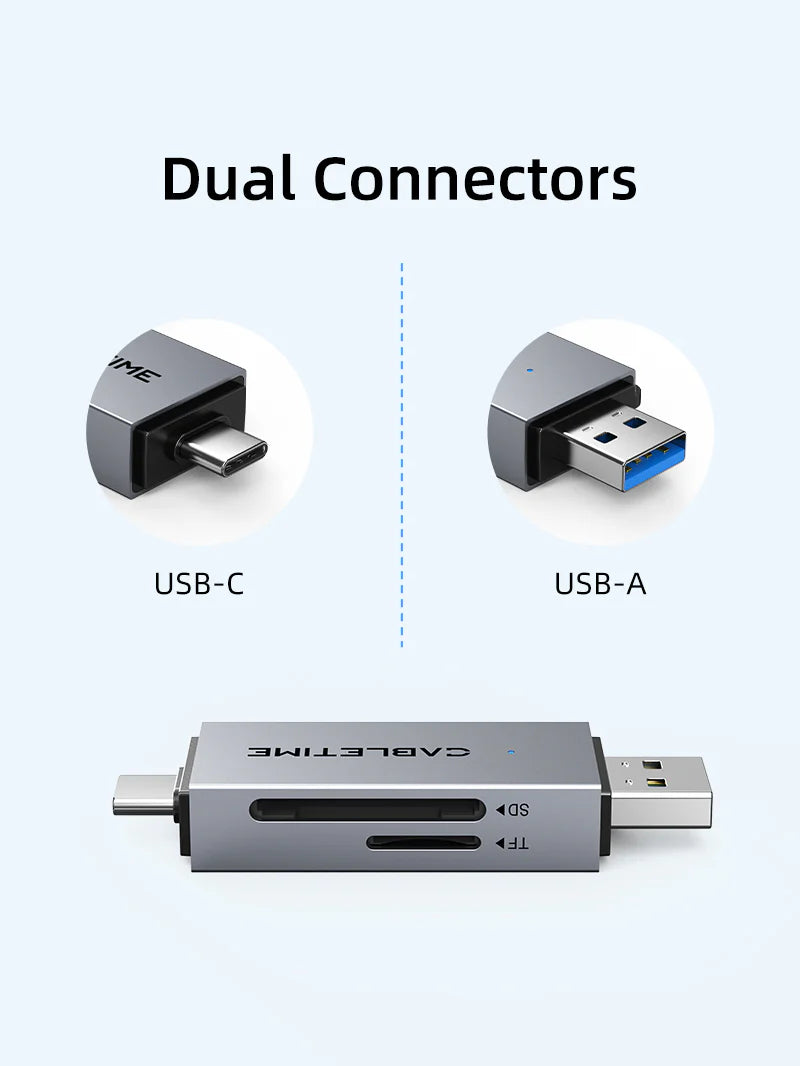 Cabletime 2-in-1 Card Reader | CD40G