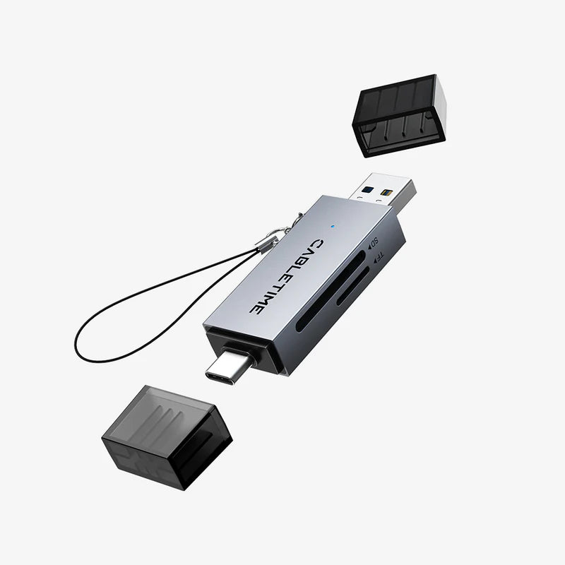 Cabletime 2-in-1 Card Reader| Type-C & USB-A | CD40G