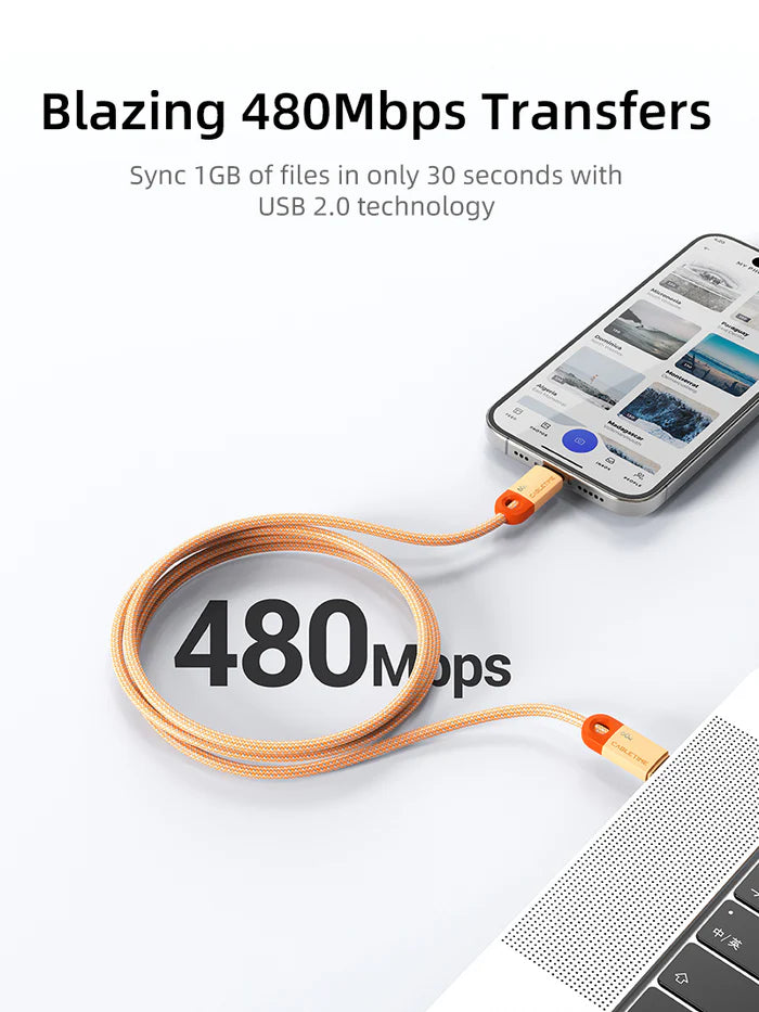 Cabletime 60W Type-C to Type-C Braided Cable | 1m/2m | CUP1H | Black