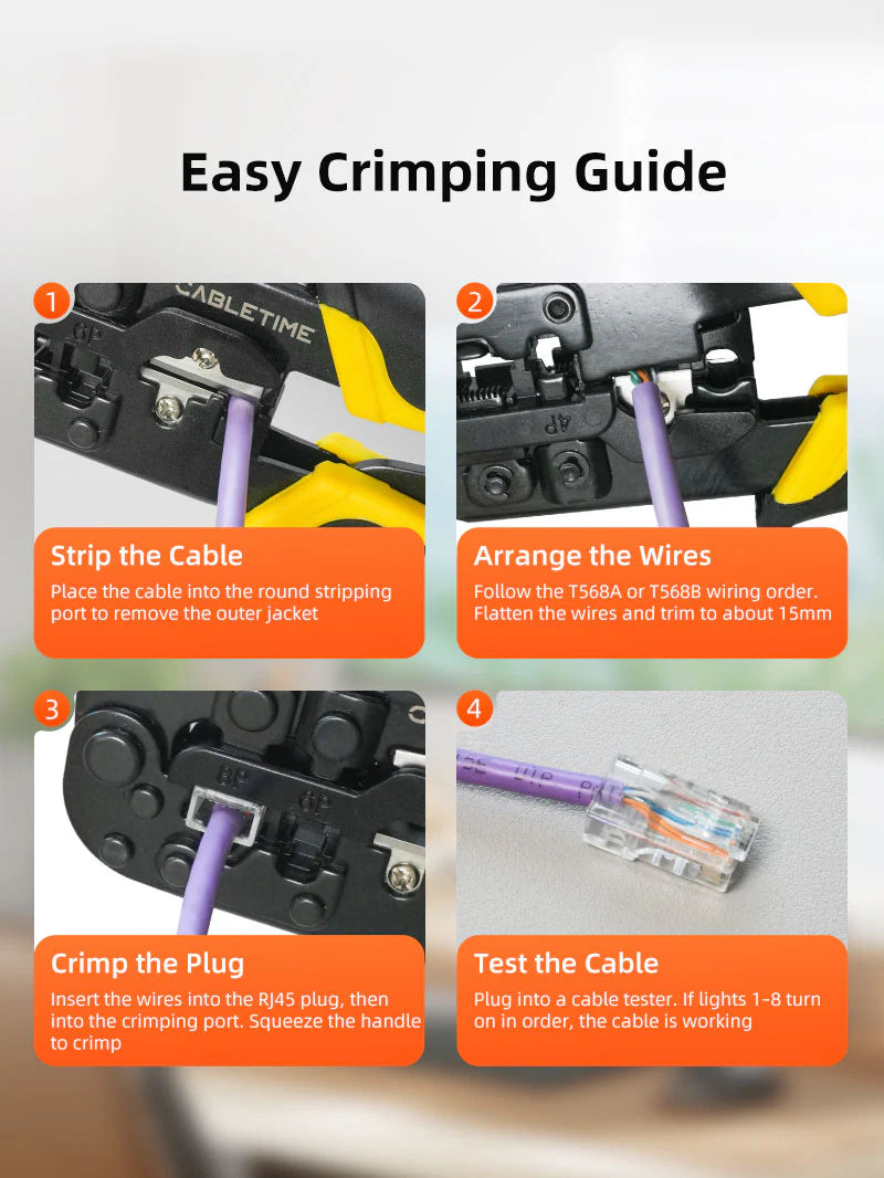 CABLETIME RJ45 Ethernet LAN Cable Crimping Tool in Pakistan | CNT1C