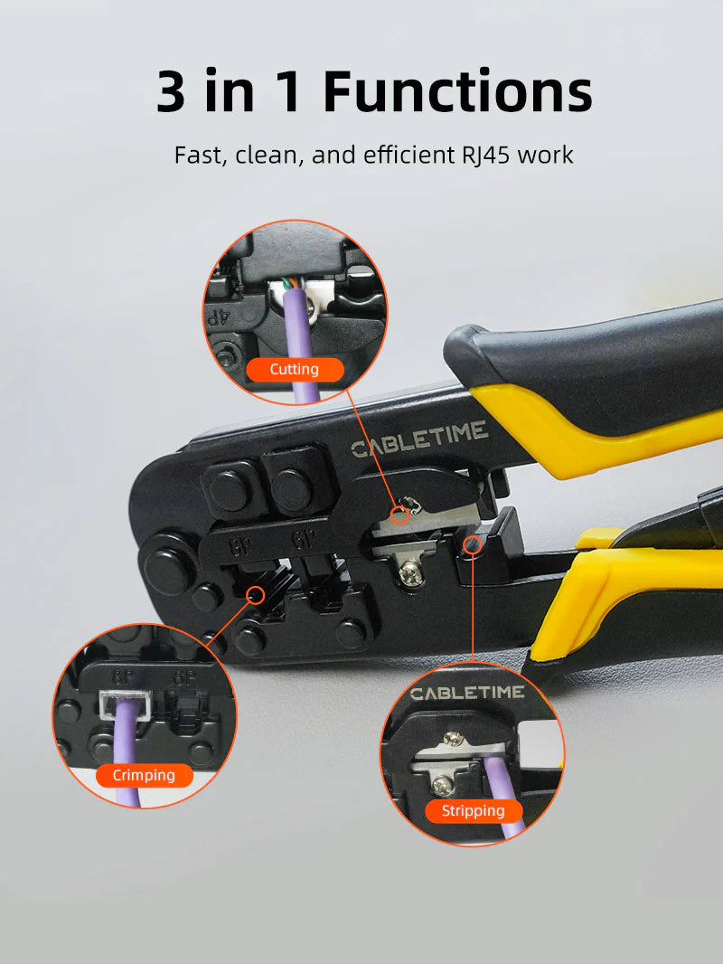 CABLETIME RJ45 Ethernet LAN Cable Crimping Tool in Pakistan | CNT1C