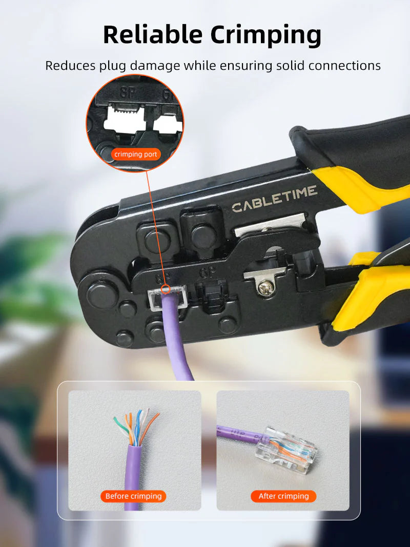 CABLETIME RJ45 Ethernet LAN Cable Crimping Tool in Pakistan | CNT1C