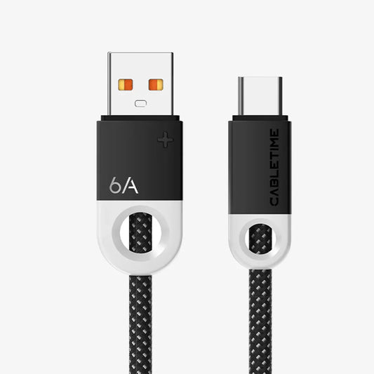 Cabletime 6A USB-A to Type-C 1.5 meter Fast Charge Cable | CAP1J