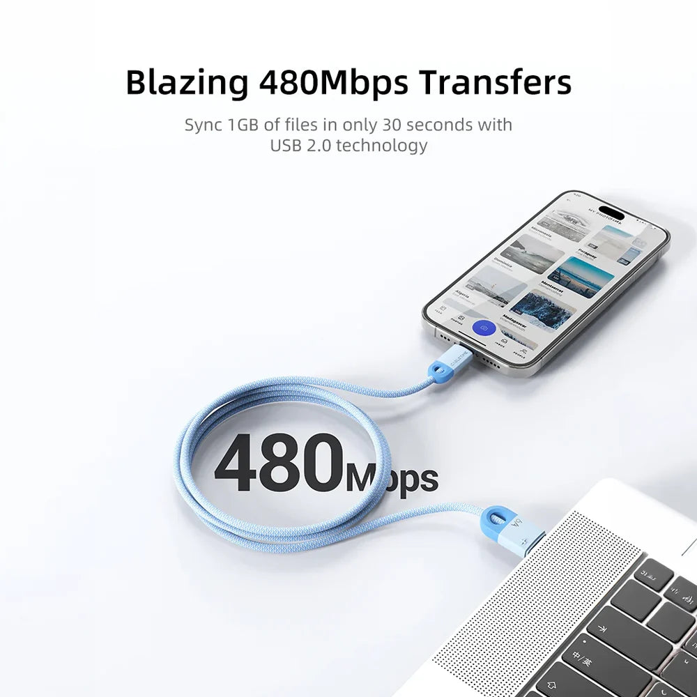 Cabletime 6A USB-A to Type-C 1.5 meter Fast Charge Cable | CAP1J
