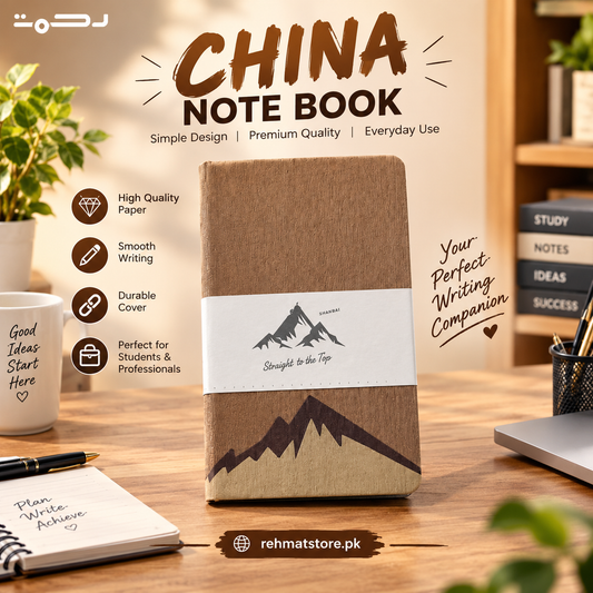 Mountain-Inspired A5 Wood Grain Texture Notebook