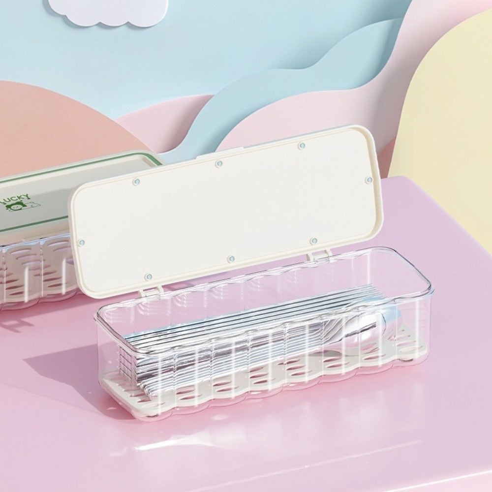 Multipurpose Storage Organizer Box with Lid | Chopsticks / Cutlery / Makeup