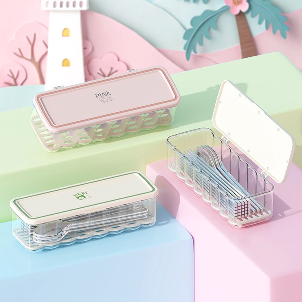 Multipurpose Storage Organizer Box with Lid | Chopsticks / Cutlery / Makeup