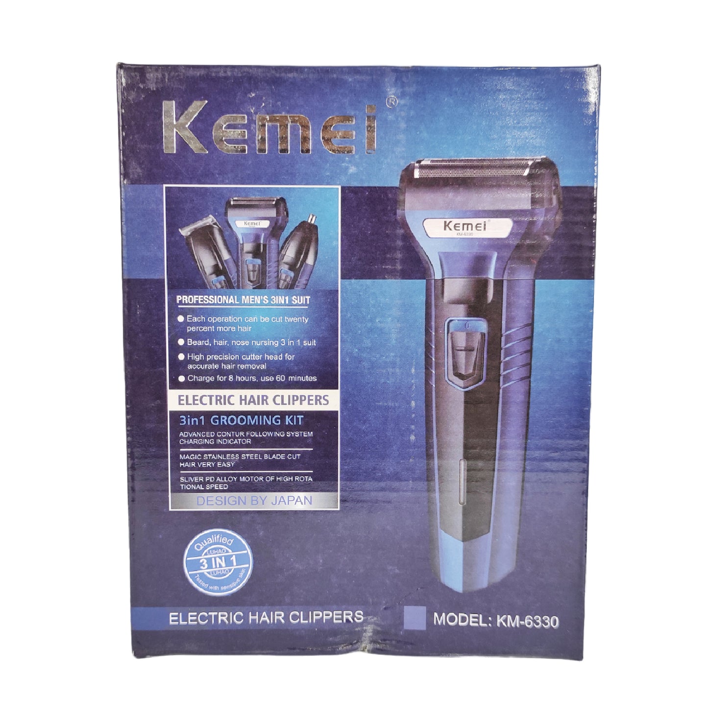3 in 1 Kemei Hair Clipper KM-6330 - Trimmer - Shaver