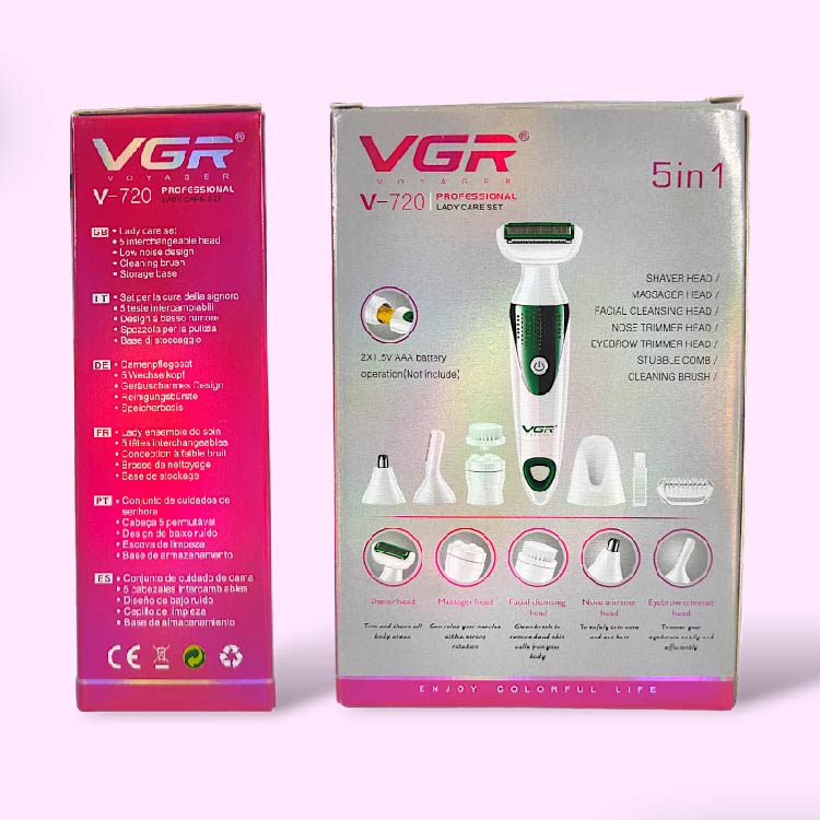 5 in 1 Pro Ladies Shaving Set - VGR-720
