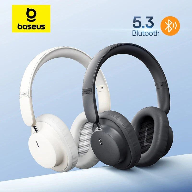 Baseus Bowie D03 Bluetooth Wireless Headphones | 40mm Polymer Diaphragm | White