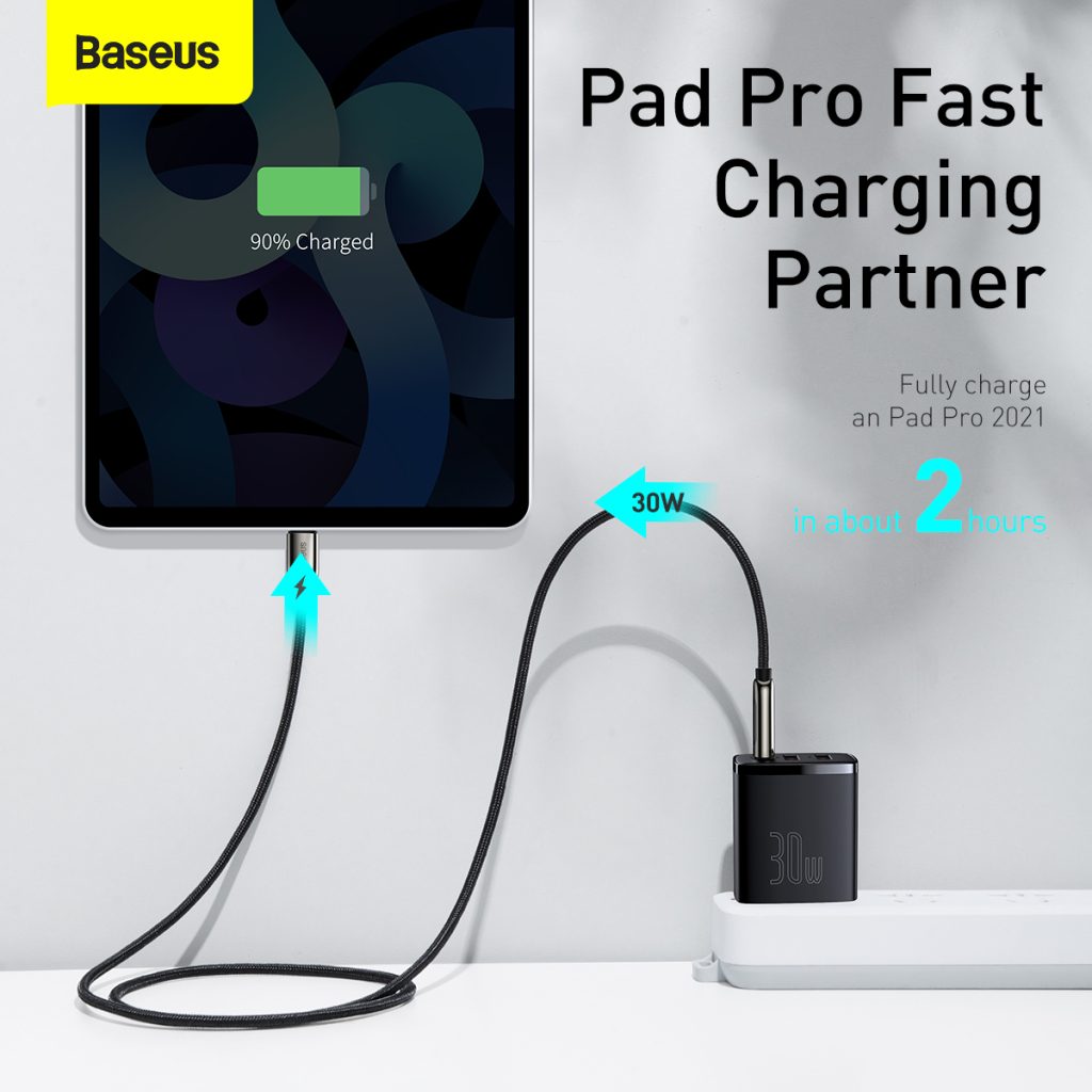 Baseus Compact Quick Fast Charger 2U+C 30W CN Adapter