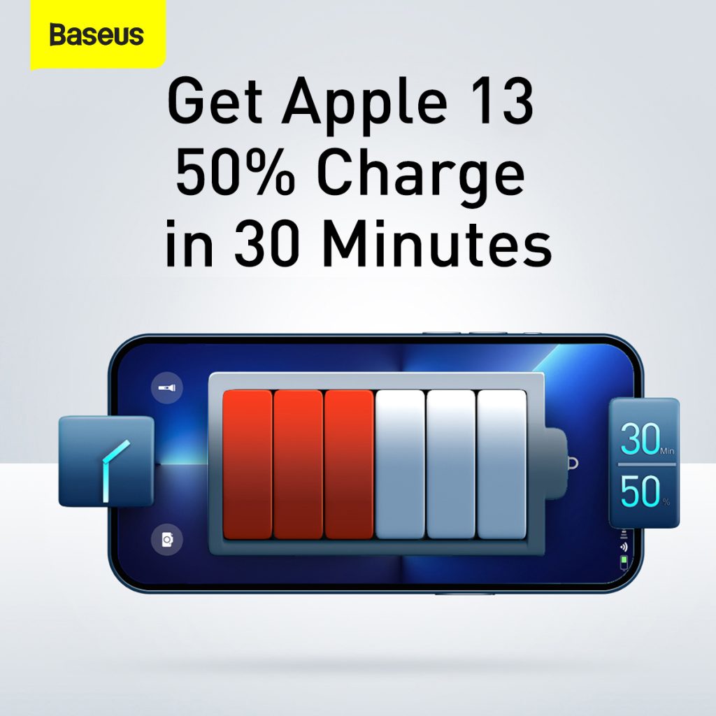 Baseus Compact Quick Fast Charger 2U+C 30W CN Adapter