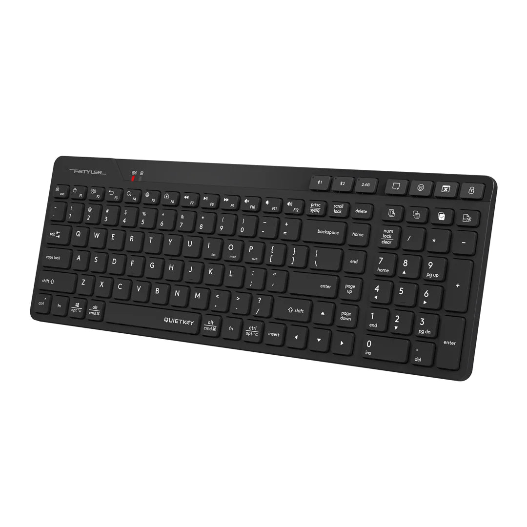 A4Tech FStyler FBK27C AS Bluetooth & 2.4G Rechargeable Wireless Keyboard.