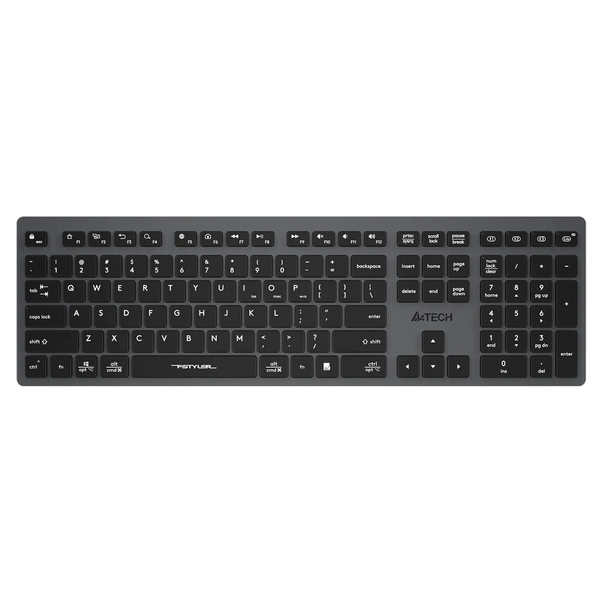A4Tech Fstyler FBX50C Dual Mode Bluetooth & 2.4G Wireless Keyboard.