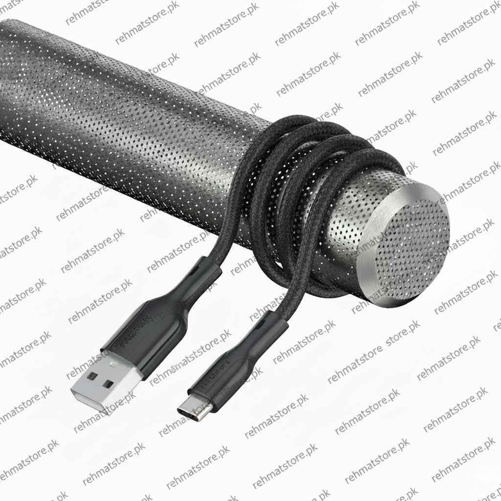 Type-C 1.2m Fast Charging Data Cable | Black | FC-08