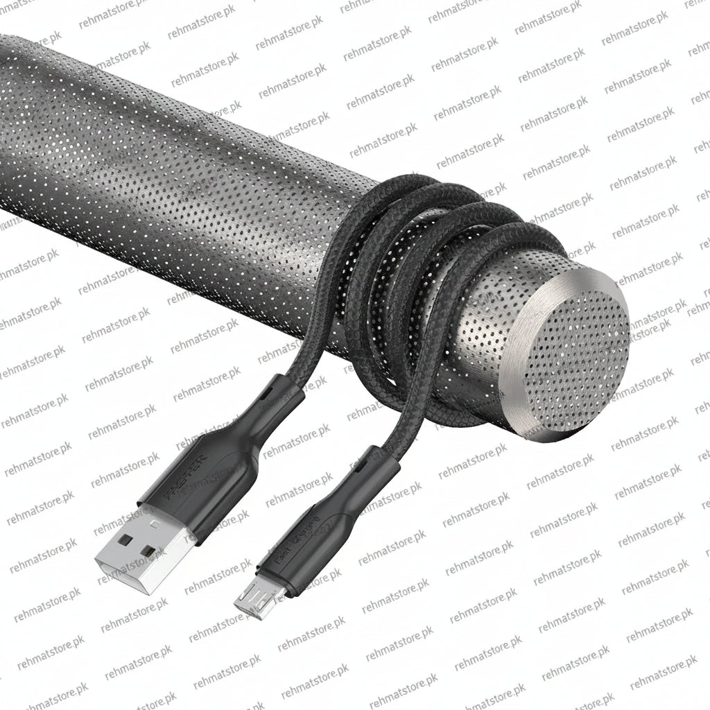 Lightening 1.2m Fast Charging Data Cable | Black | FC-08