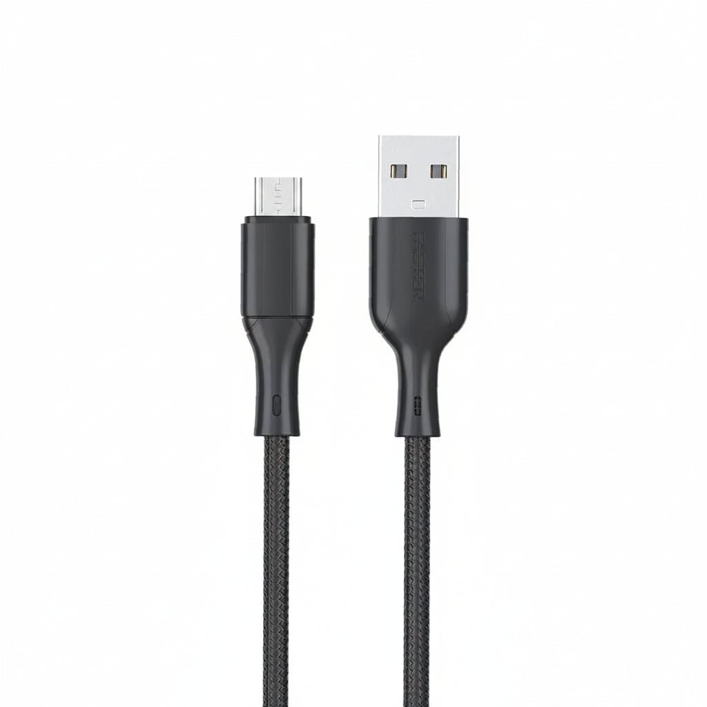 Micro 1.2m Fast Charging Data Cable | Black | FC-08
