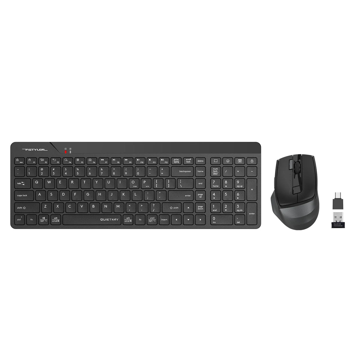 A4Tech Fstyler FG2400 Air2 2.4G Wireless QuietKey Combo Set.
